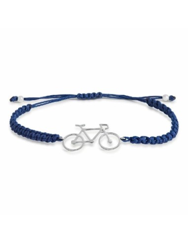 PULSERA PLATA MACRAME BICICLETA CARRETERA