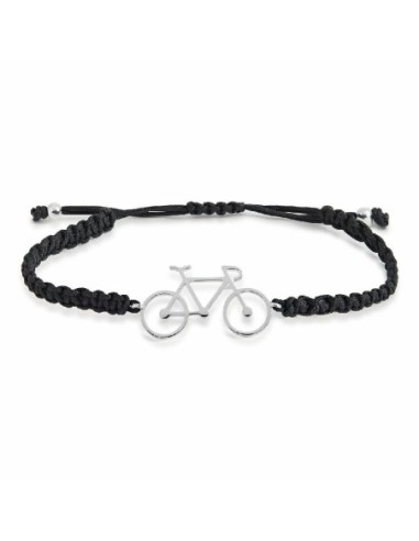 PULSERA PLATA MACRAME BICICLETA CARRETERA