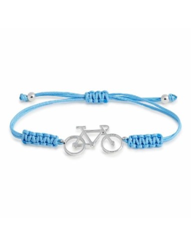 POLSERA PLATA MACRAME BICICLETA